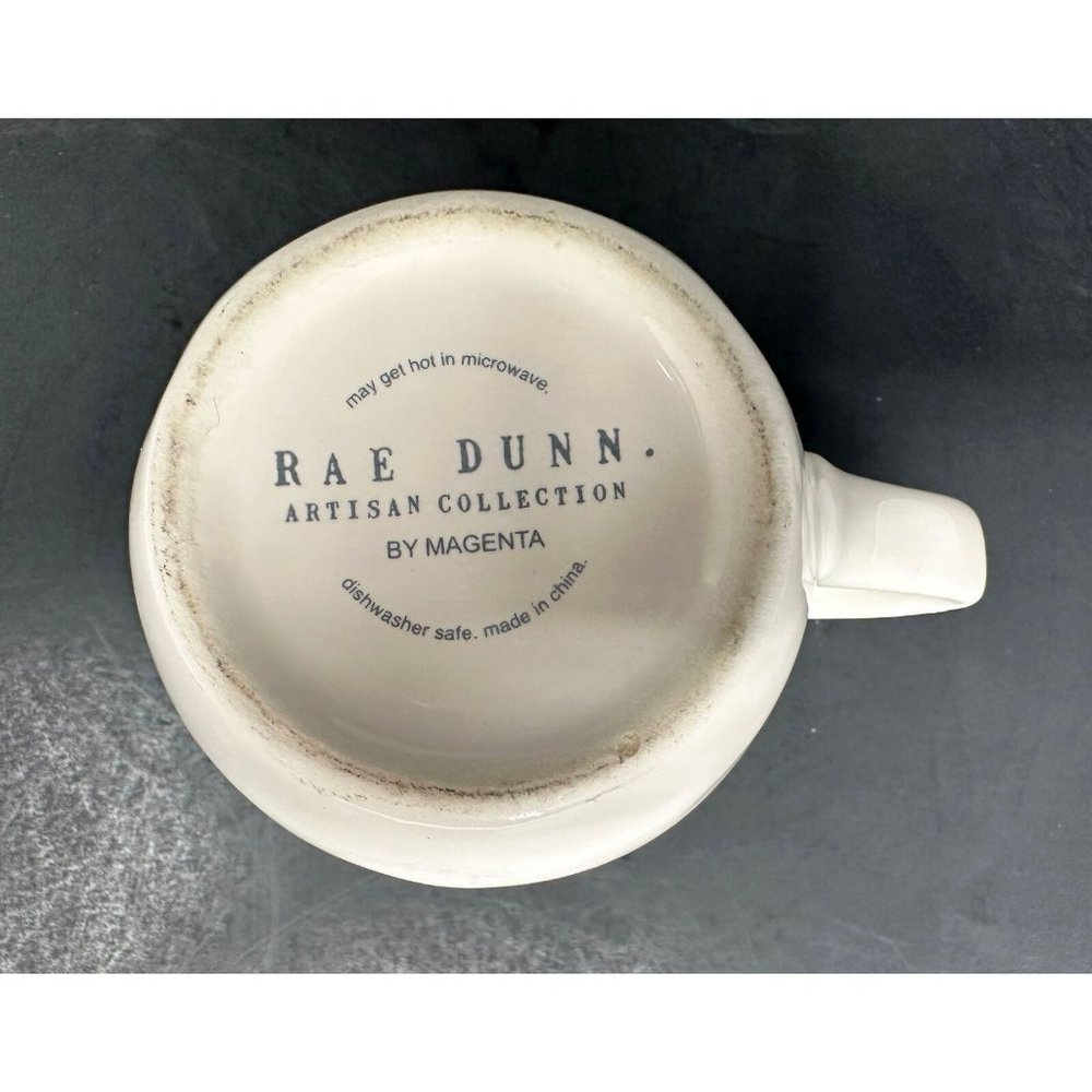 RAE DUNN JOY White Coffee Mug Typewriter Font Red Interior 20 oz Christmas - Picture 6 of 7